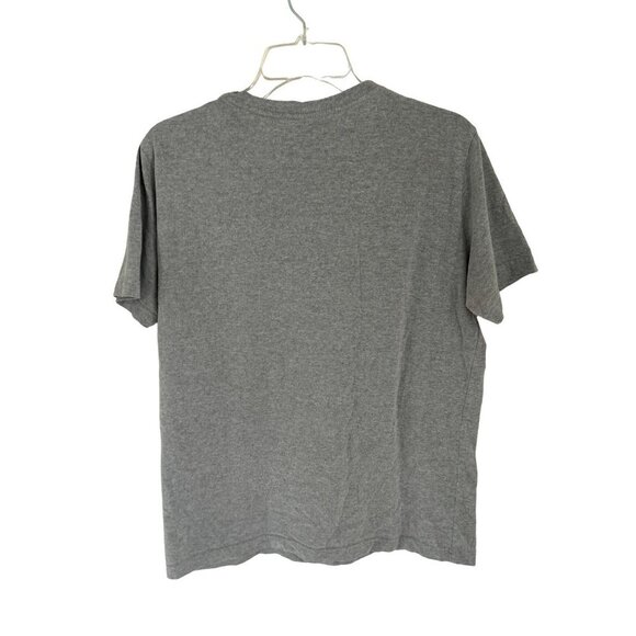 POLO WEAR V-Neck Tee T-Shirt Gray Cotton Embroidered Logo Size Med - Picture 4 of 4